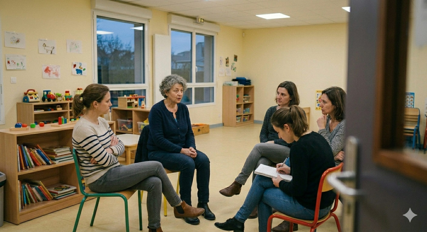 Séance d'Analyse des Pratiques Professionnelles en crèche avec Doudelio